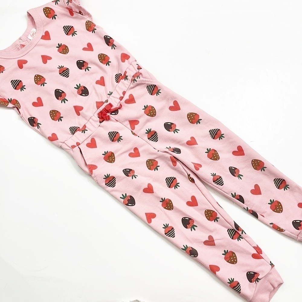 Wonder Nation toddler girls strawberry print jumpsuit